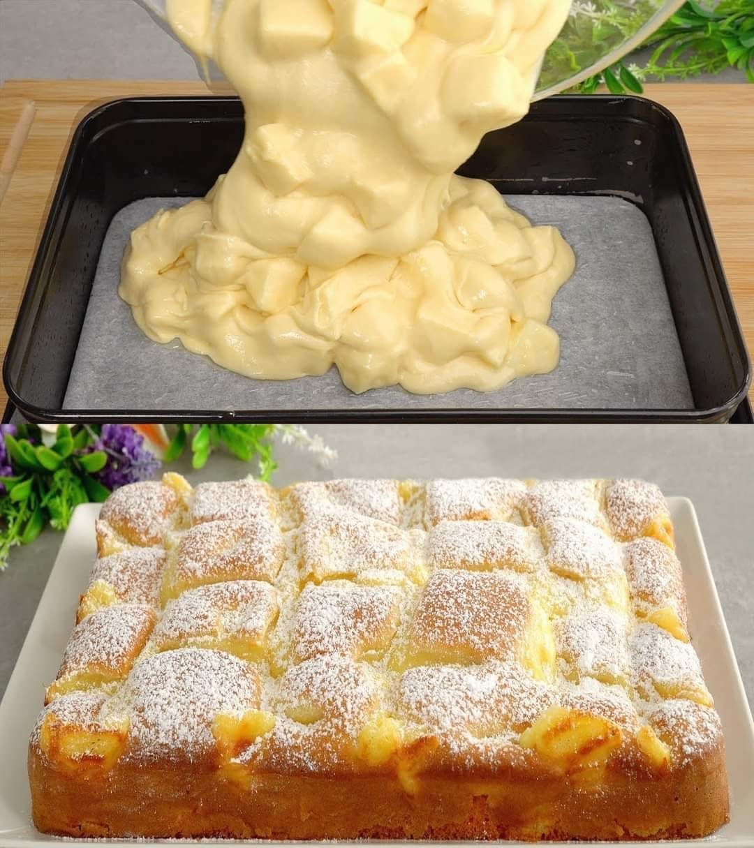 rvta Du wirst nie einen anderen backen! – Apfelkuchen mit Vanillepudding