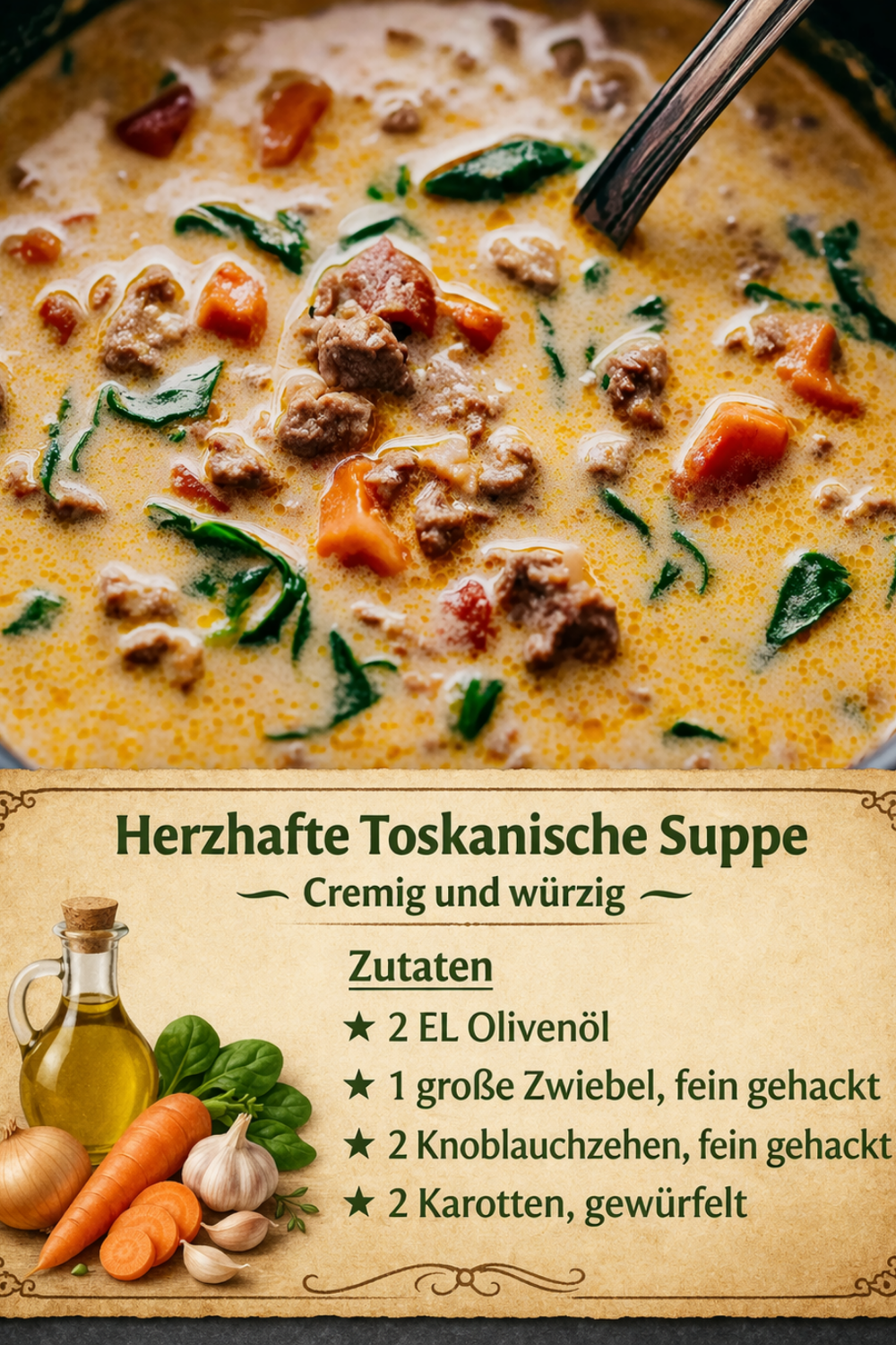 Herzhafte Toskanische Suppe-y889