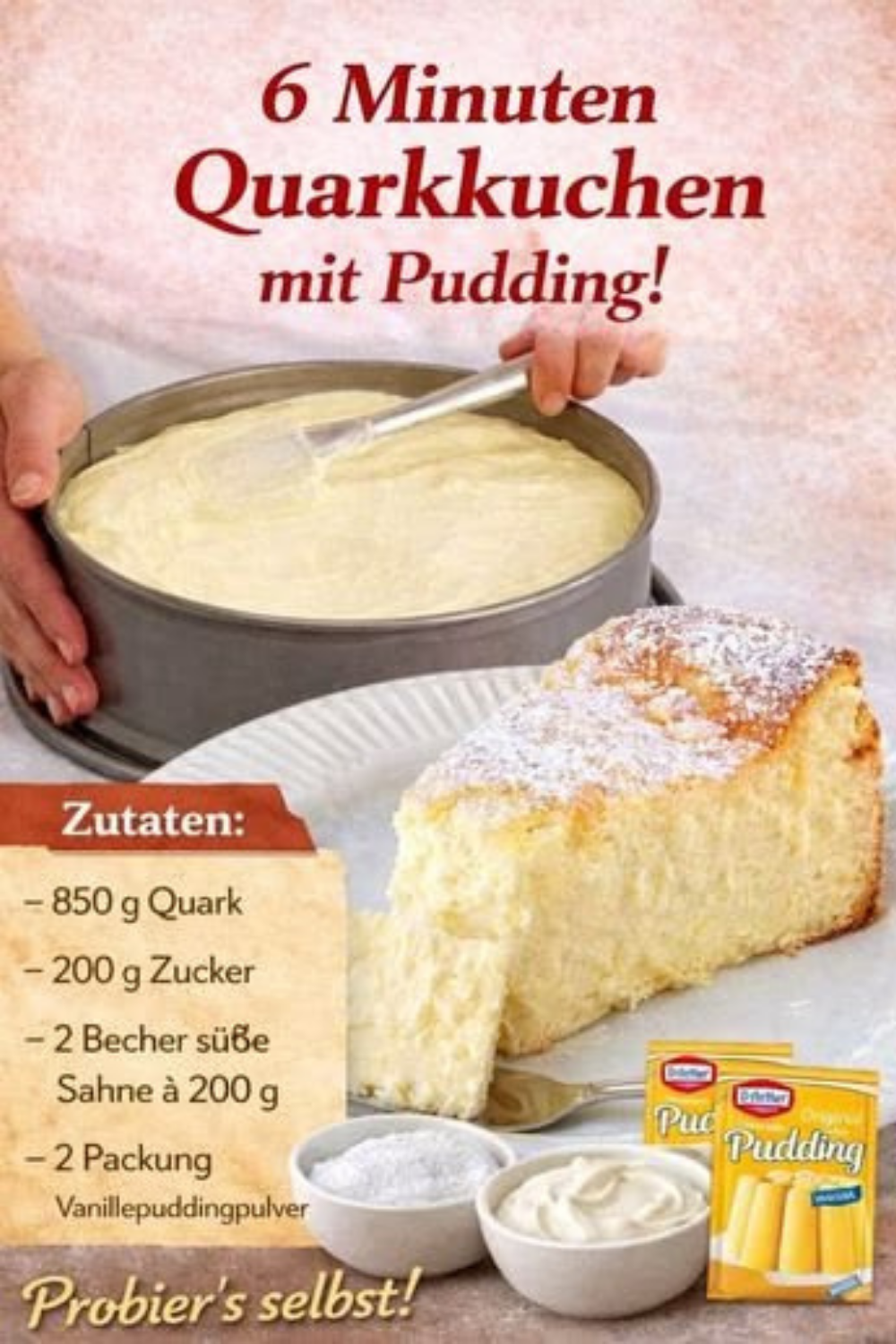 Quarkkuchen mit Pudding y894